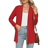 Micoson Long Sleeve Lightweight Thin 2025 Summer Cardigan for Women Casual Loose Fit Kimono Cover Up with Pockets