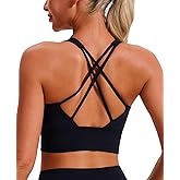 BONSHAPE Criss Cross Sports Bra for Women – Padded, Stretchy, Breathable Yoga Bra, High Support for Gym and Everyday Wear
