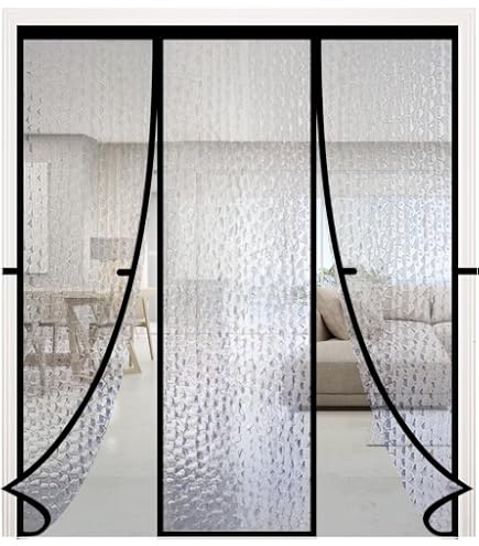 Magnetic Door Curtain Sunmoxia Magnetic Thermal Insulated Door Screen Auto Closer Screen Door For Kitchen, Bedroom, Air Conditioner Room, Fits Door Up To 34" X 80 Thermal Door Curtain Magnetic