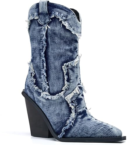 Amazon.com | TRBPQAS Platform Boots for Women Zipper Heeled