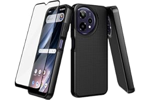 Ailiber for Cricket Icon Plus 2026 Case, AT&T Verge 2 Screen Protector, Dual Layer Hybrid Protection, Hard PC Non-Slip Back & Soft Silicone Bumper, Shockproof Rugged Slim Cell Phone Cover-Black