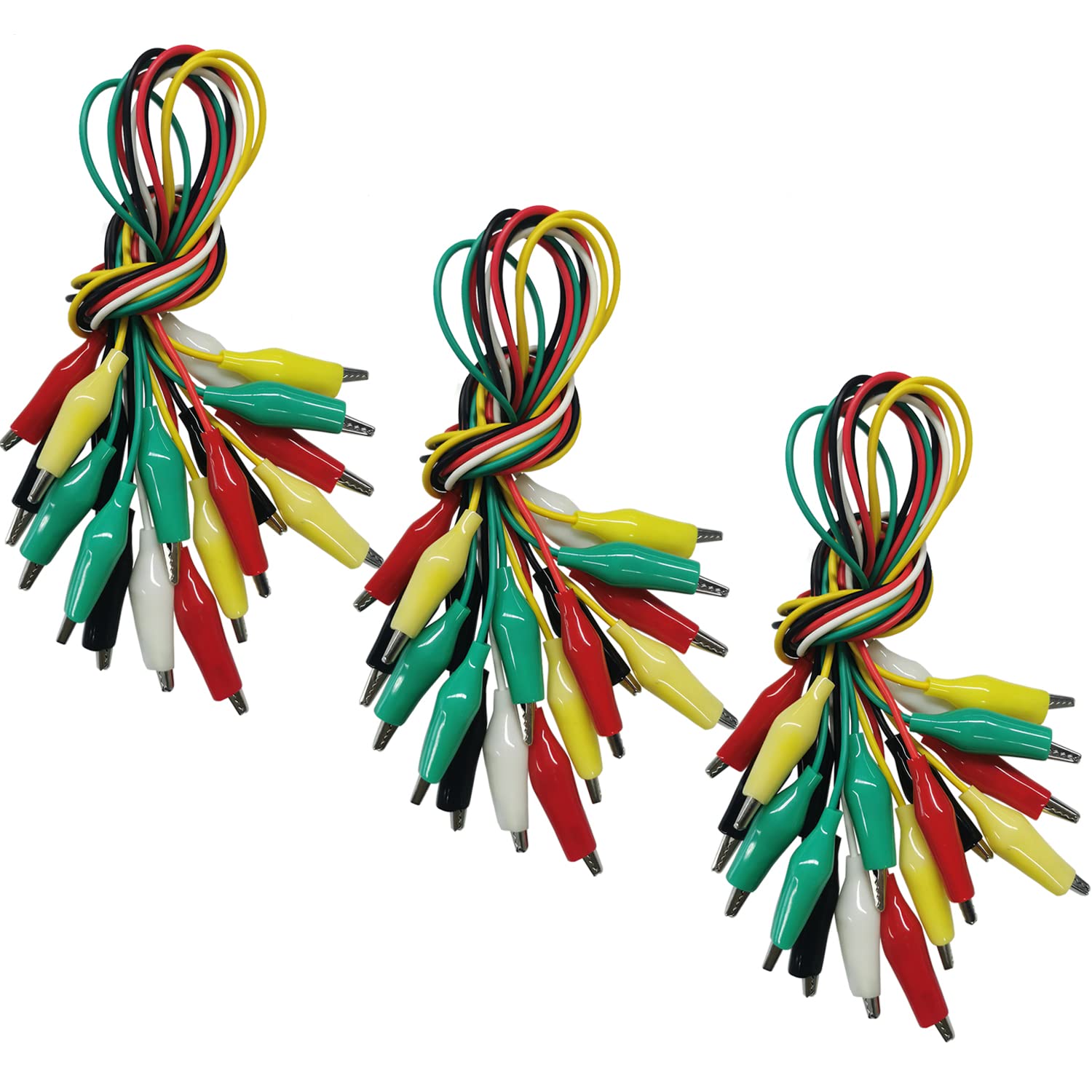 thumbnail image 2 of Lot Of Alligator Clip Jumper Wires - Dual Ended With PVC Insulation - 19.68 Inches (Multi-Color) 2 of 4