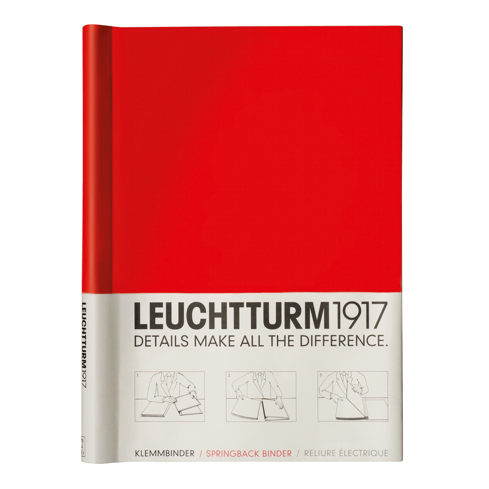 LEUCHTTURM1917 341740 PEKA Sprinback Binder for 150 Sheets - Red