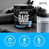 Warrior Rage Pre Workout Powder 392g 45 Servings Blue Raz 300mg Caffeine view 4