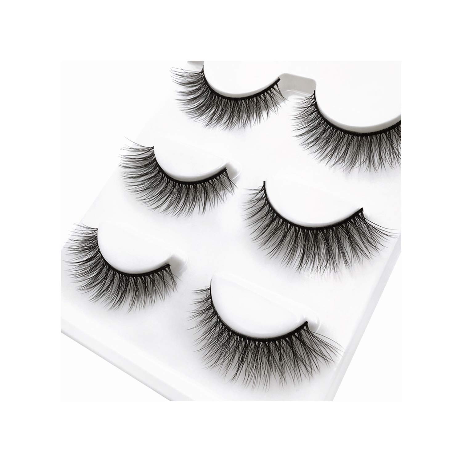 3 Pairs Mink Eyelashes Natural False Eyelashes 3D Mink Lashes Makeup Soft Fake Eyelash Extension Hand Made Eye Lashes False Eyelashes,Lashes,X15