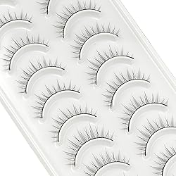 False Eyelashes Natural Short Lashes - 12mm Natural