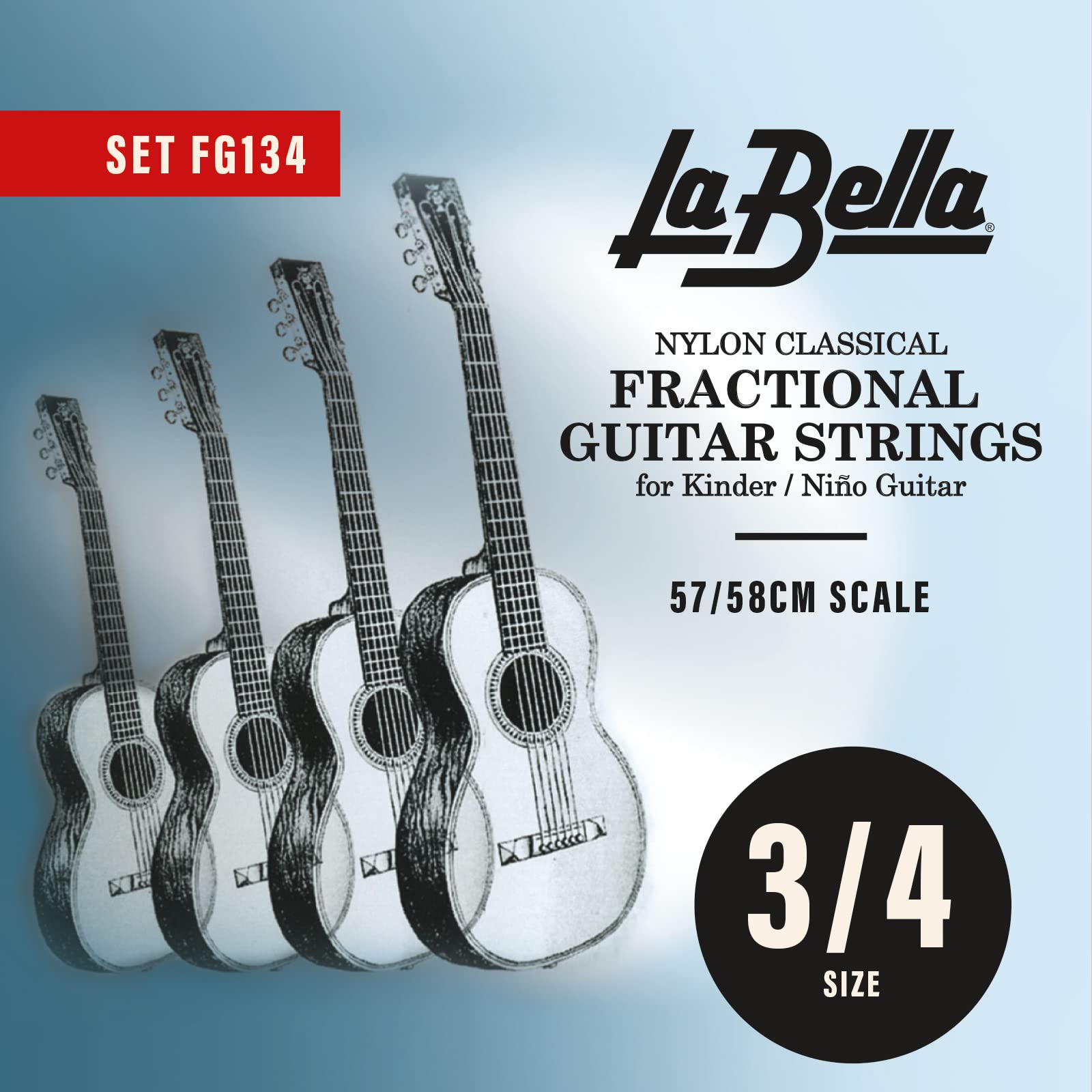 La Bella FG 134 3/4 Guitar