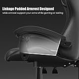 bigzzia Ergonomic Gaming Chair with Lumbar Cushion and Headrest Black view 5