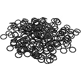 Bivethoi Nitrile Rubber O-Rings 7mm OD 5mm ID 1mm Width, Round O-Ring for Machine Plumbing/Automotive, Black, Pack of 200