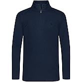 IZOD boys Long Sleeve Polar Fleece Quarter-zip Pullover Jacket