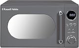 Russell Hobbs Retro 20L Grey Microwave 800W 8 Auto Cook 5 Power Levels