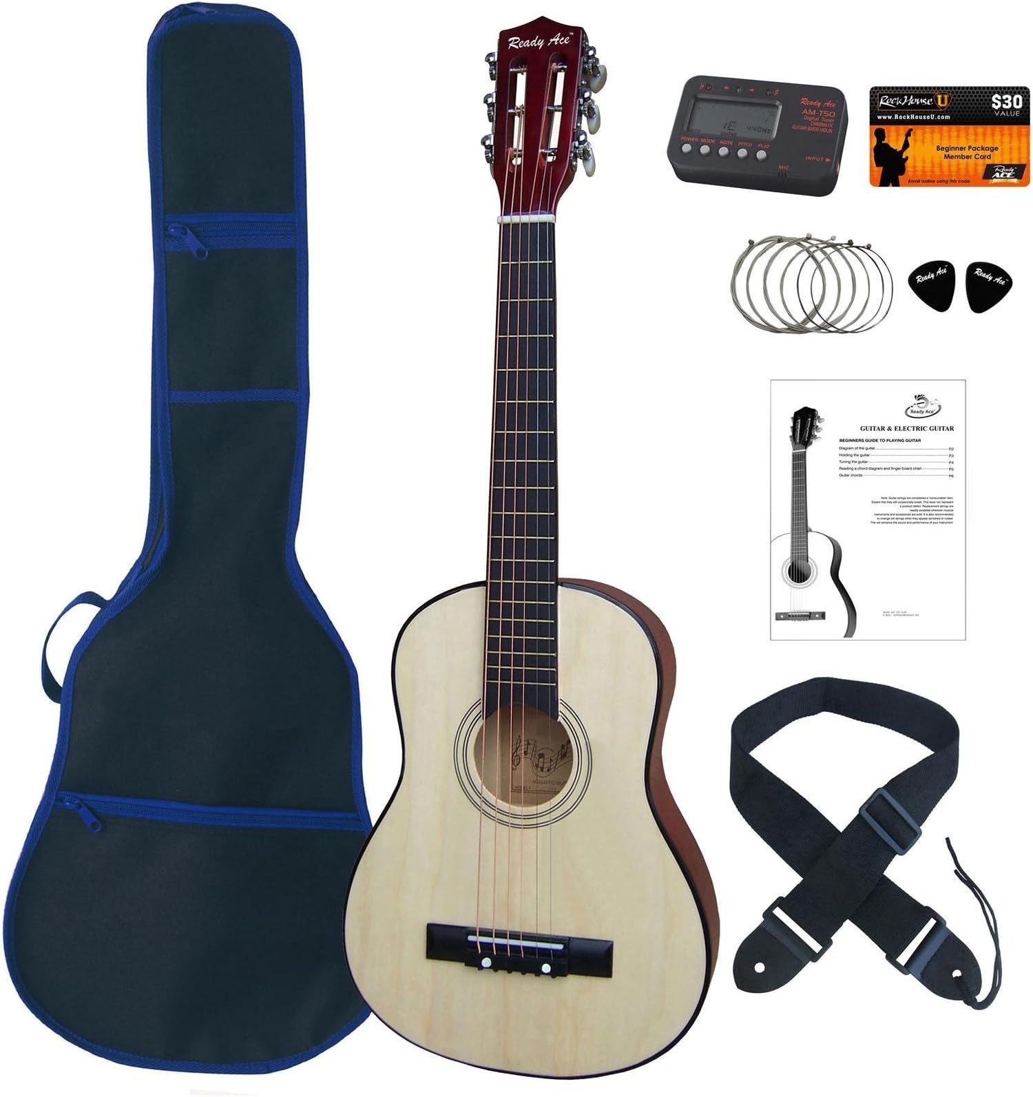 Ready Ace 30" Guitar Complete Starter Pack Music Set