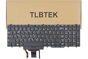TLBTEK Backlight Keyboard Replacement Compatible with Dell Latitude E5550 P37F E5570 P48F E5580 E5590 E5591 5550 5570 5580 P60F 5590 5591,Precision 3510 M3510 M3520 7510 M7510 M7520 Series Laptop