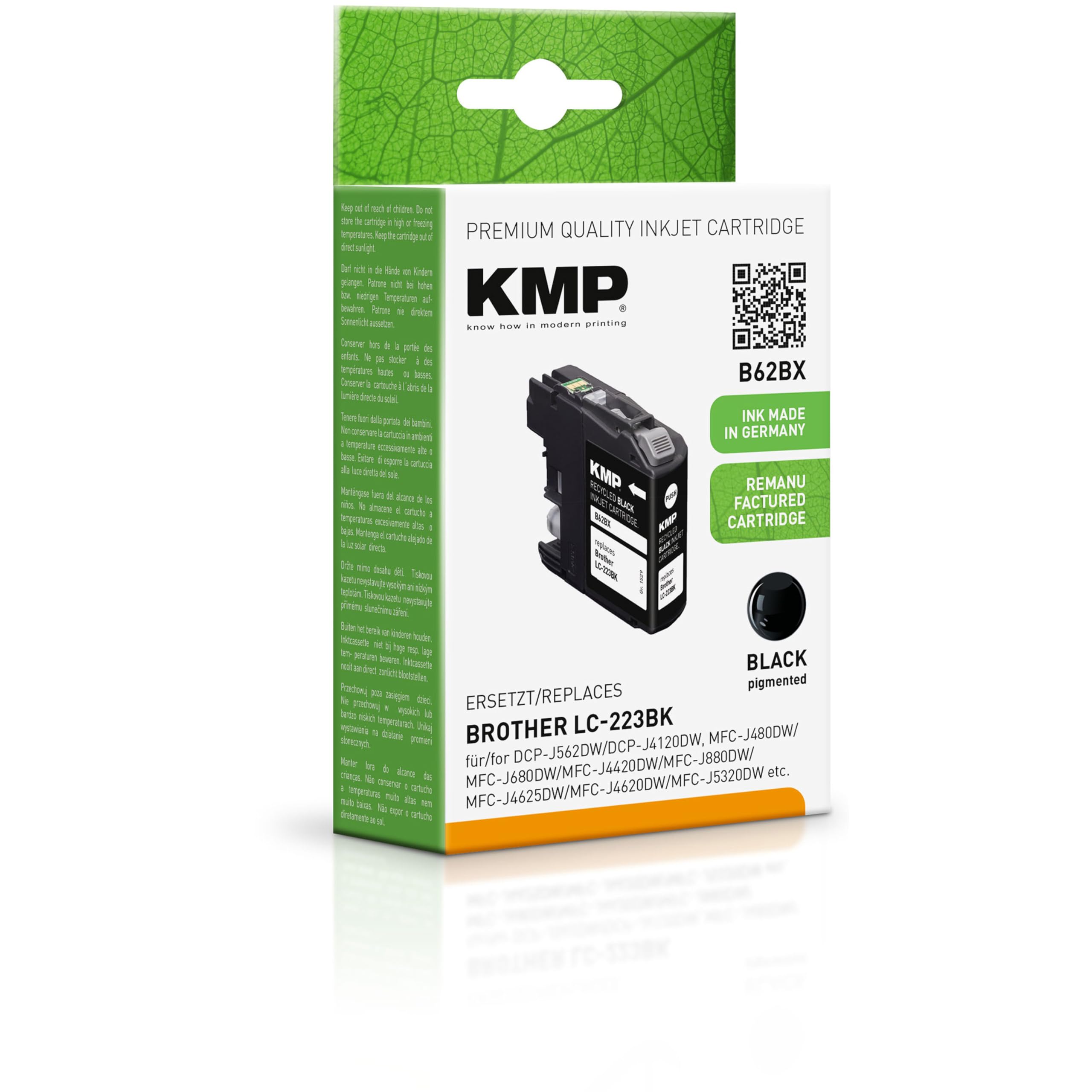 KMP Ink B62BX Black Replaces Brother LC-223BK Alternative to B48