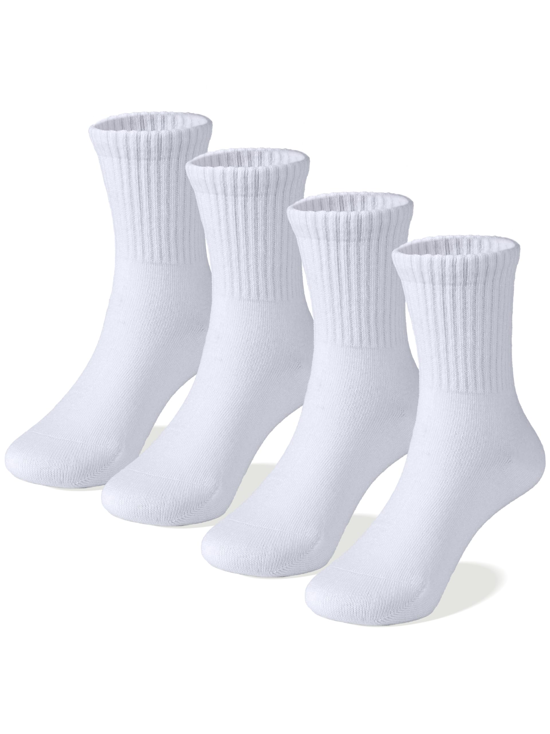 COTTON DAY Unisex School Kids Boys Girls Soft Cotton Black White Gray Navy Khaki Athletic Socks with Retro Stripes