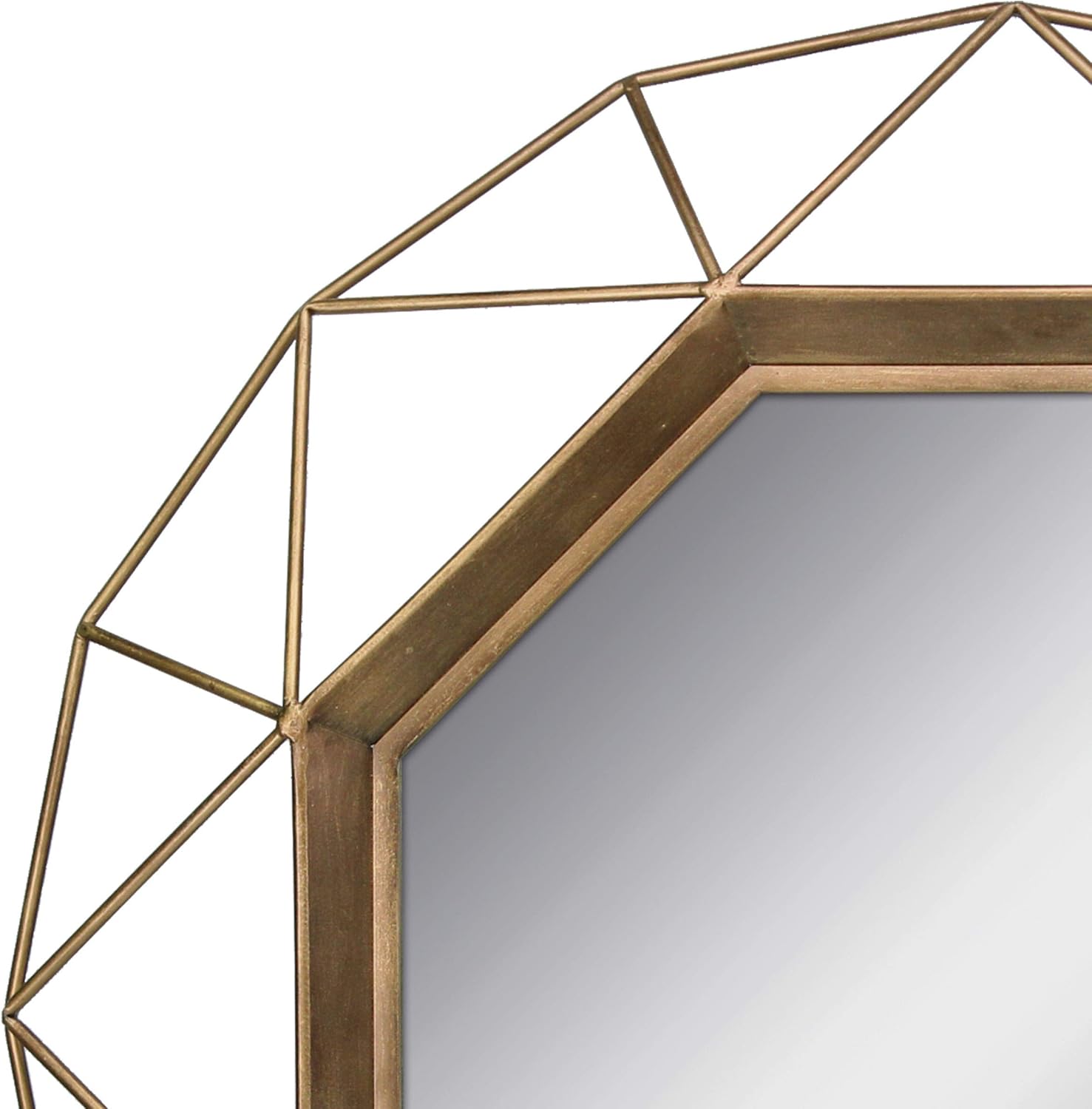 Stonebriar SB-6137A Gold Geometric Wall Mirror, 30 x 30: Home & Kitchen
