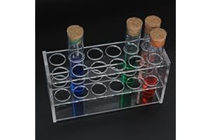 Incontesta Acrylic Test Tube Holder Rack, 2x6 Wells 12 Sockets for 50ML Test Tubes, Clear Acrylic Lab Stand Rack