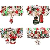 Ardorchid Boho Beaded Bracelets Strawberry Bracelets for Women Clay Heishi Letter Bracelet St. Patrick's Day Bracelets Irish Green Shamrock Bracelets Jewelry