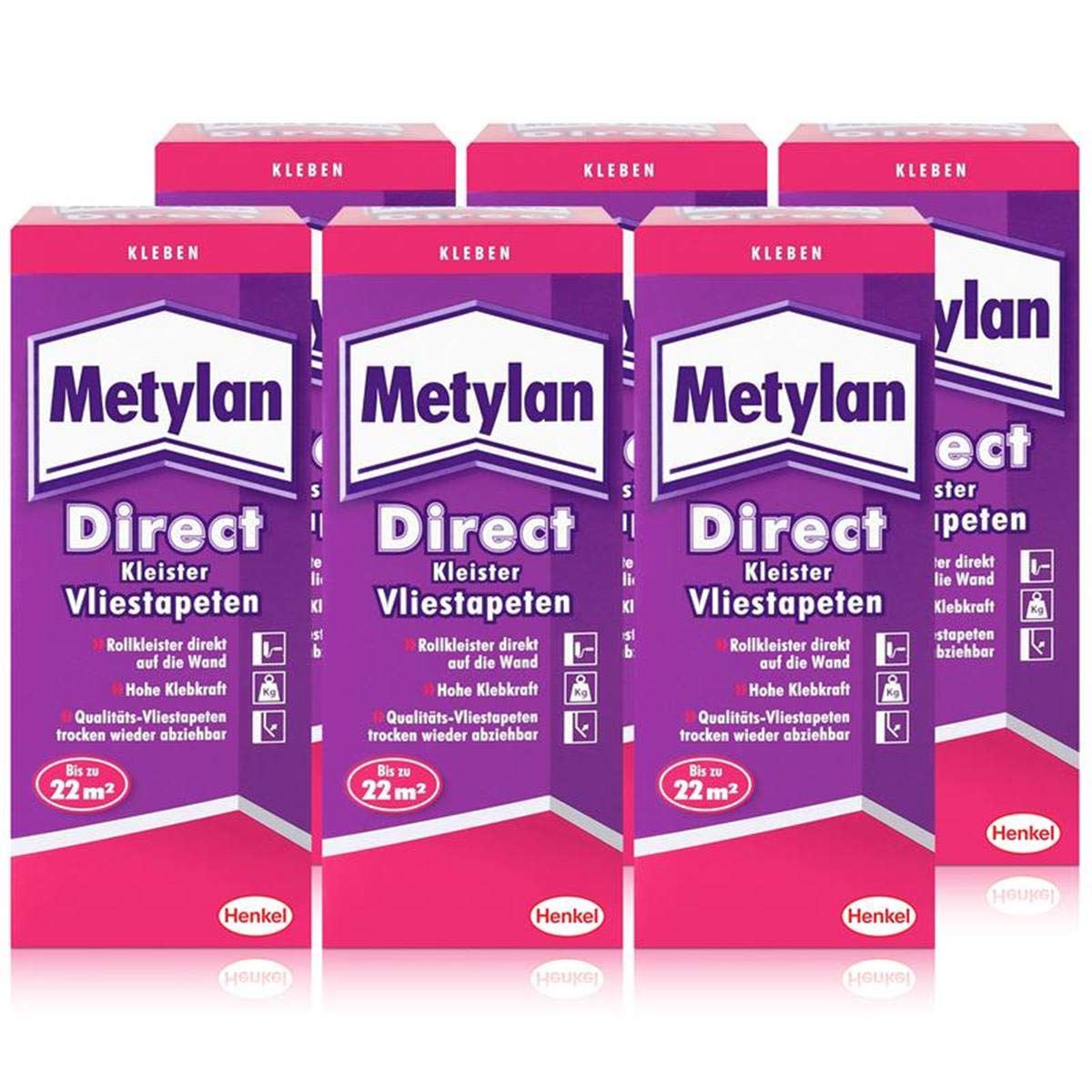 Henkel Metylan Direct Wallpaper Adhesive For Non Woven Wallpaper 200g A Pack Of 6 Buy Online In Faroe Islands At Faroe Desertcart Com Productid 98852221