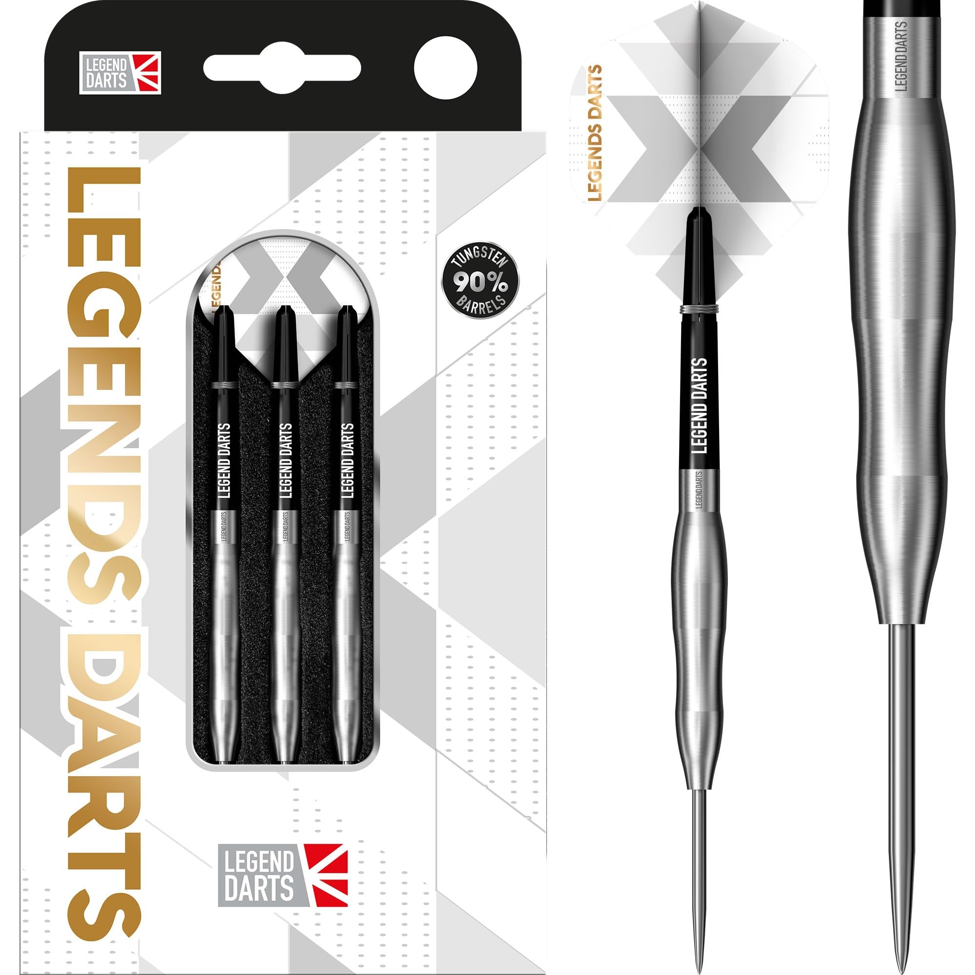 Legend Darts | Steel Tip Darts Set | 90% Tungsten | Pro Series | V35 | Double Smooth. (22, Grams)