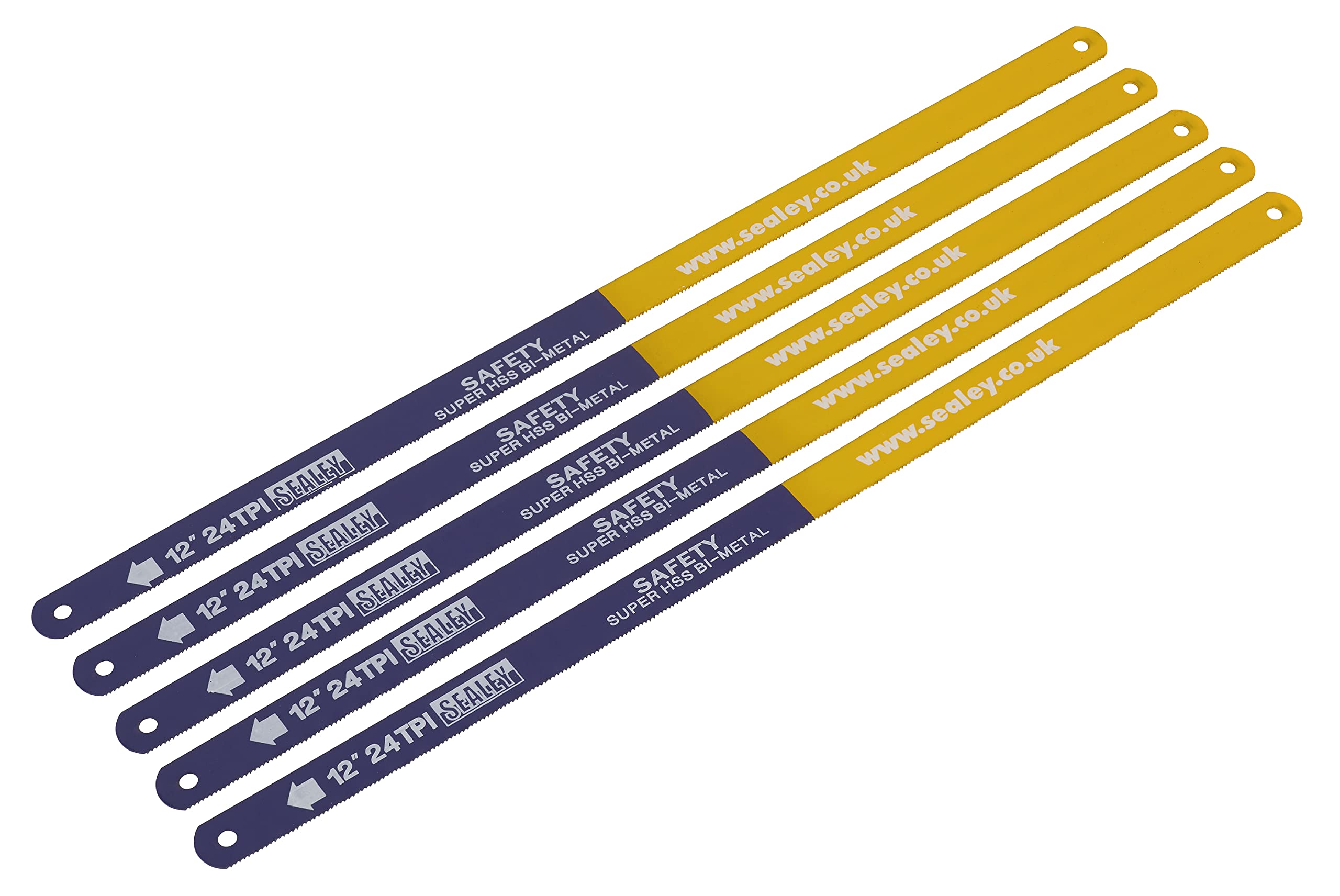 Sealey Hacksaw Blade, 300mm, HSS Bi-Metal 24tpi - Pack of 5 - HSB0524