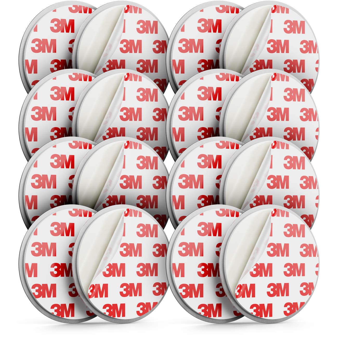 deleyCON 8x Magnetic Smoke Detector Mount Magnetic Attachment Smoke Detector Self-Adhesive Magnetic Fixture Adhesive Surface Diameter 65mm