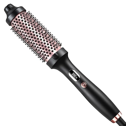 Betahouse Thermal Brush, 1.5 Inch Curling Iron Brush for Blowout, Fast Heating Negative Ion Curling Brushes with 3 Temp Settings, Dual Voltage Hair Styling Tool