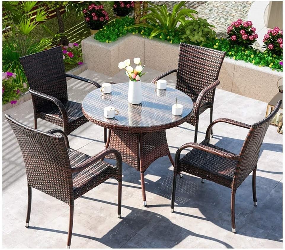 YYDD Patio Muebles de jardín ratán Conjunto de Muebles de jardín de