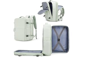 coowoz Travel Backpack For Women Men Airline Approved,Carry On Backpack,Large Hiking Backpack Waterproof Outdoor Sports Rucksack Casual Daypack Fit 15.6 Inch Laptop Backpack Mint Green(Ex)