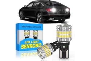 SENROBO 921 912 LED Reverse Light Bulb Fit for Honda Accord 2008-2022, Super Bright T15 LED Bulb with Lens, 6000K Cool White Backup Lights Replacement, Pack of 2