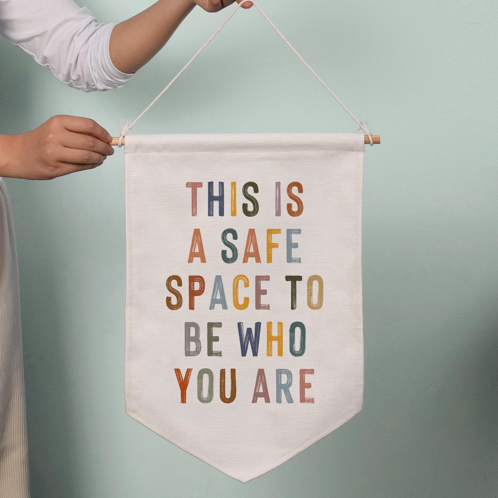 Mua This Is A Safe Space Wall Hanging Banner, Therapy Office Wall Decor ...