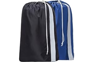 CJWLKJ XL Nylon Laundry Bag with Strap, Large Dirty Clothes Organizer, Easy Fit a Laundry Hamper or Basket, Can Carry Up to 4