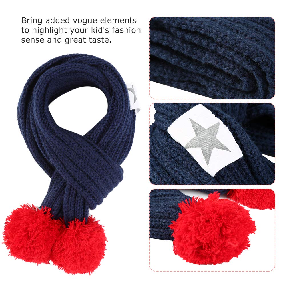 VBIGER Kids Winter Hat Scarf Knitted Set Aged 4-8