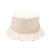 Beige Bucket Hat for Women Girl Men, Double Side