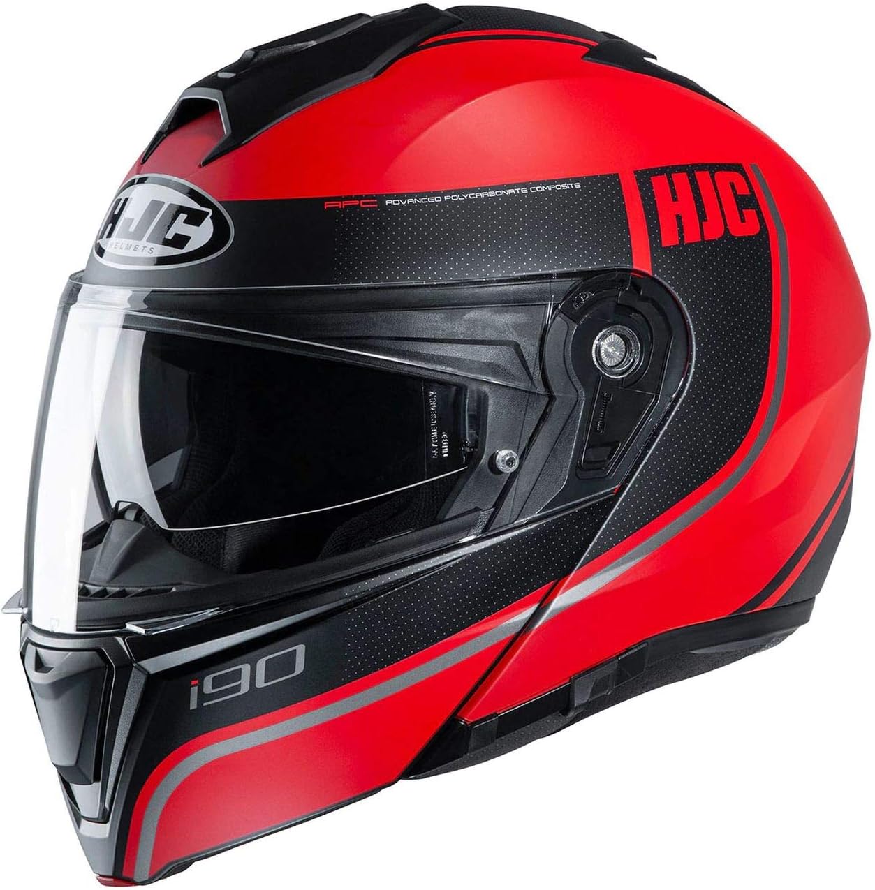 Motorcycle helmets HJC i90 DAVAN MC1SF, Black/Red, S
