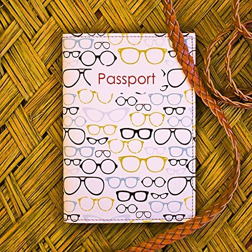 Designer Passport Holder - His and Hers Passport Covers - Cute Passport Wallet - Mr and Mrs Passport Covers - Quality Leather Passport Case - Family Passport Case - Glasses