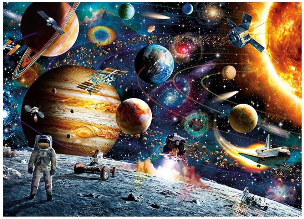 Jigsaw Puzzle 1000 Pieces - cnnIUHA Blue Oil Painting Pattern Series Landscape Micro-Sized Puzzles - Intellective Educational Toy for Adults and Children - 29.53 x 19.69inch