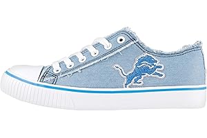 FOCO Women's NFL Denim Team Logo Ladies Fashion Low Top Canvas Sneakers Shoes