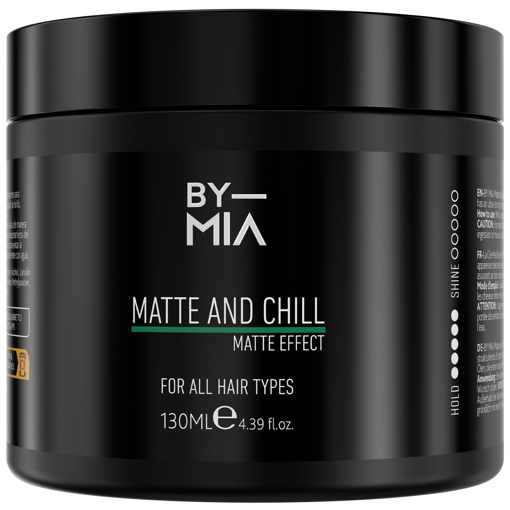 BY MIA Matte and Chill Hair Wax 130 ml | Matte Look | Super High Hold | Edge Control | Hair Wax for Men & Women