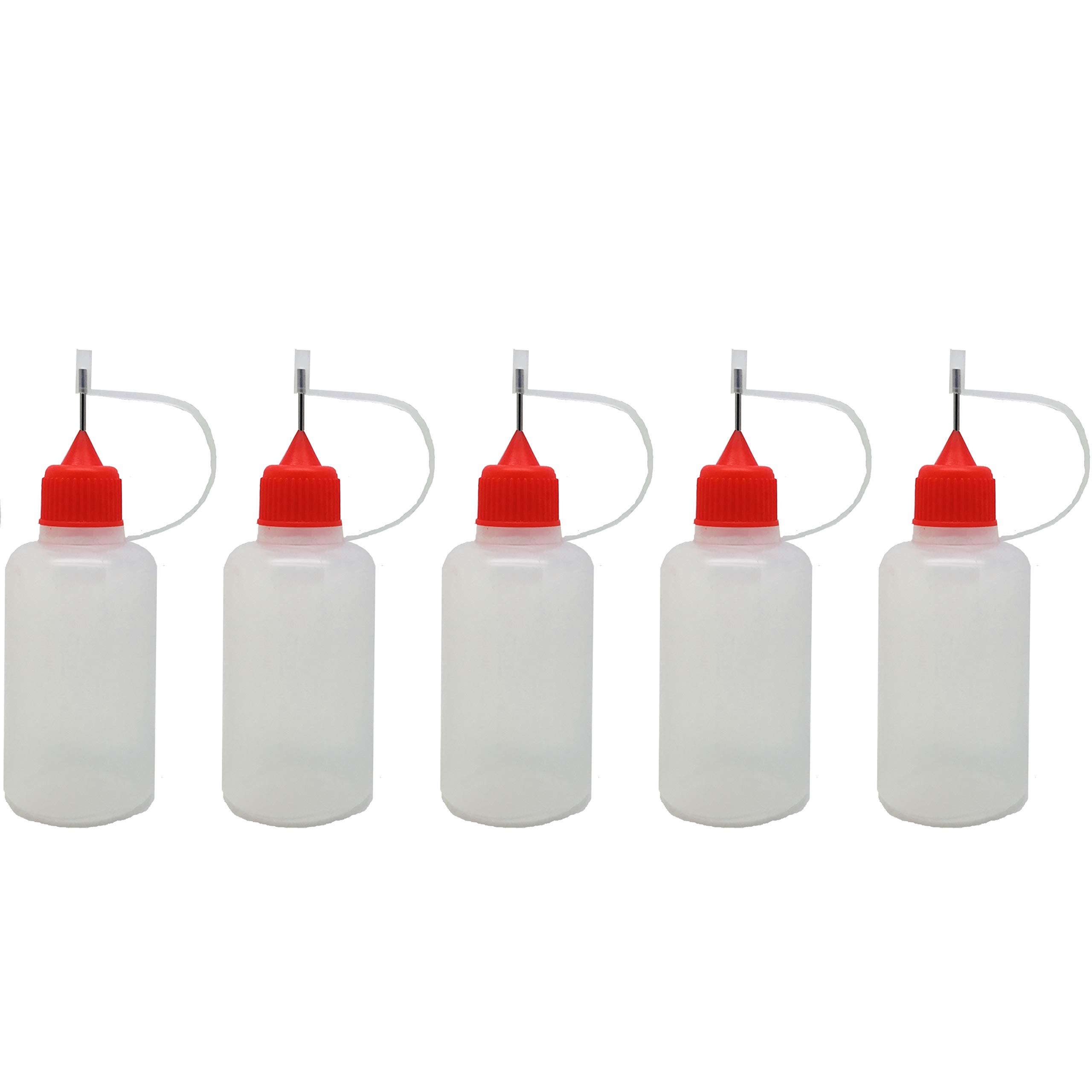 Wizard Vapes 5 x Empty Plastic Squeezable Liquid Dropper Filling Bottles E-Juice Needle Tip LDPE (30ml)