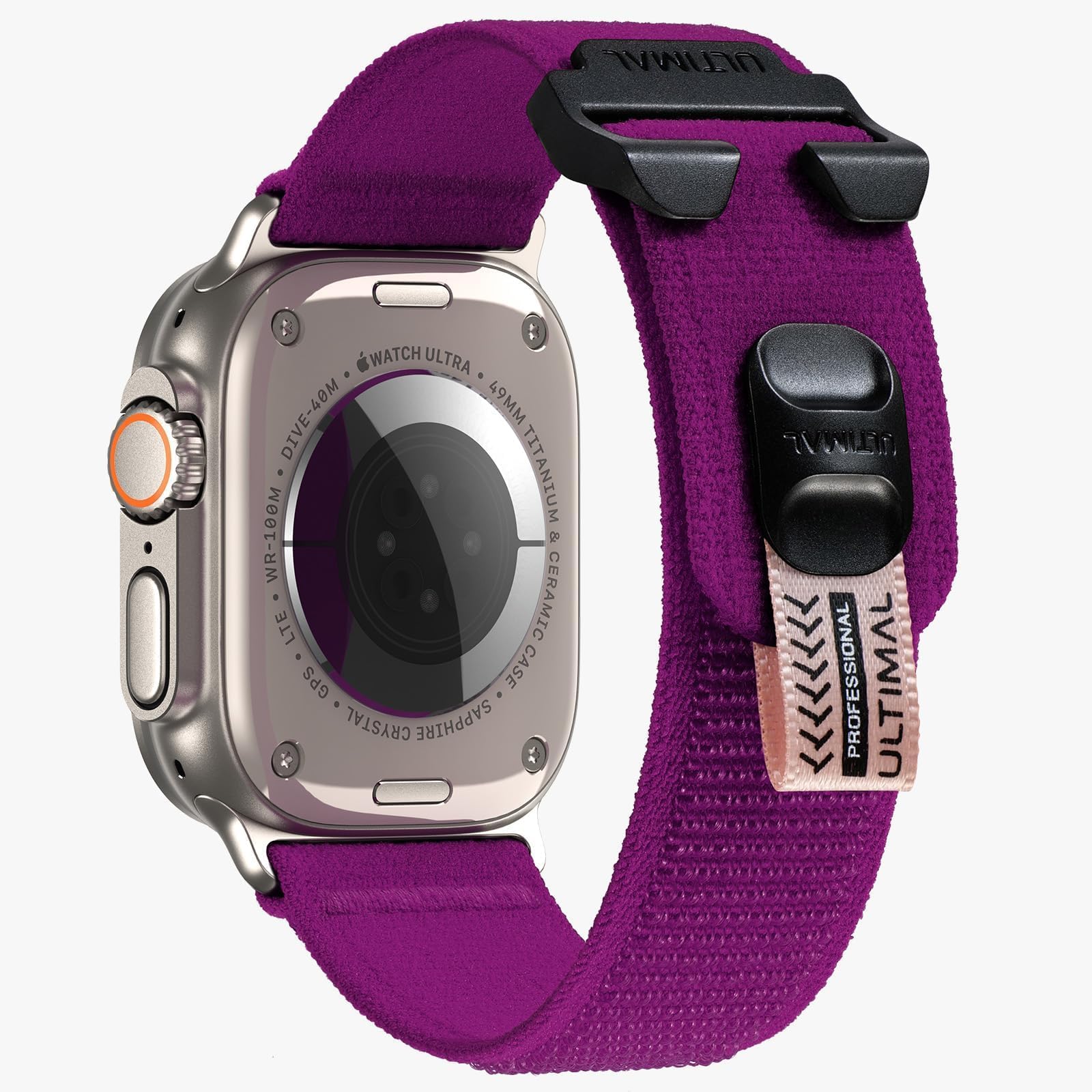 ULTIMAL Compatible with Apple Watch Straps Series 11 10 9 8 7 6 5 4 SE SE2 SE3 Ultra 3/2/1, Elastic Nylon Sport Band for iWatch Strap 46mm 45mm 44mm 49mm (Purple)