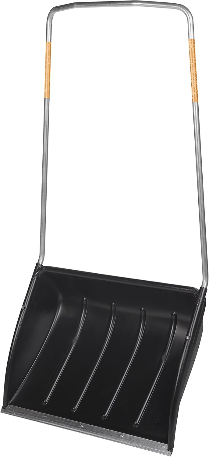 Fiskars Schneewanne für große Flächen, Blattbreite: 74 cm, Kunststoff-Blatt/Aluminium-Stiel, Schwarz/Orange, SnowXpert, 1003470