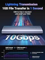 UGREEN M.2 NVMe Enclosure USB 3.2 Gen 2 10Gbps Aluminum Tool-free 2230-2280 view 3