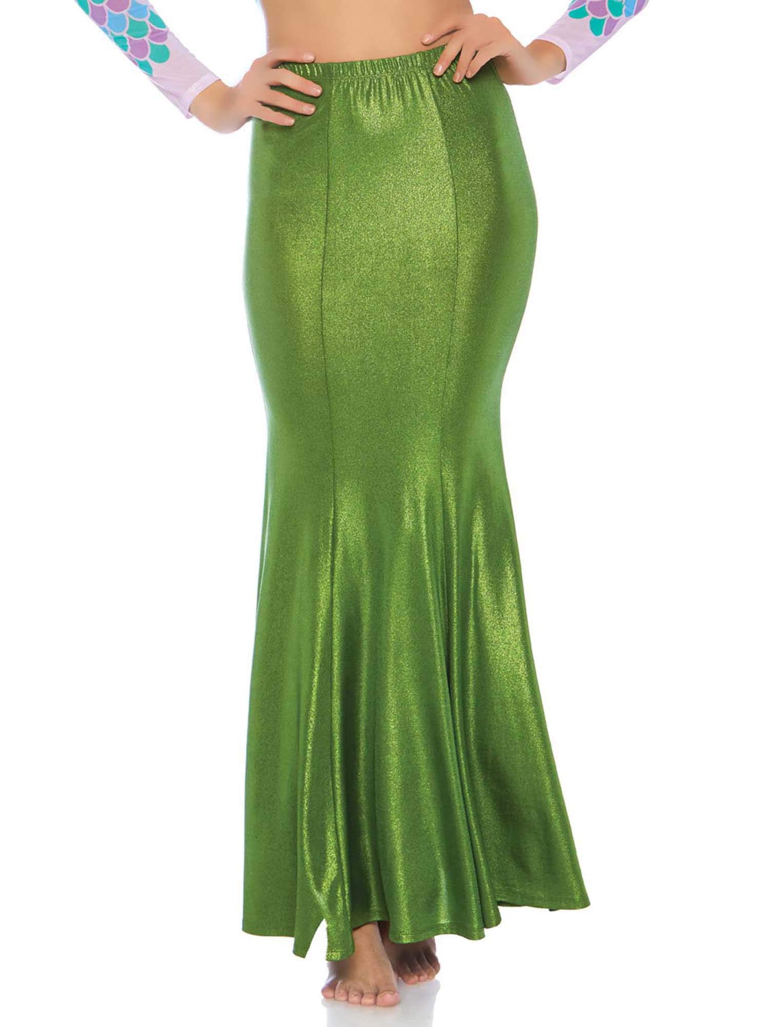 Leg Avenue 86771 - Shimmer Spandex Mermaid Skirt, S/M (Green)