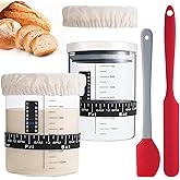 INOBYO Sourdough Starter Jar, 26 OZ Wide Mouth Sour Dough Starter Jars Glass, Sourdough Starter Kit, Sourdough Bread Baking Supplies for Beginners and Pro, 2 Pack