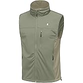 Little Donkey Andy Men's Lightweight Softshell Vest, Windproof Sleeveless Jacket for Running, Hiking, Cycling, Golf