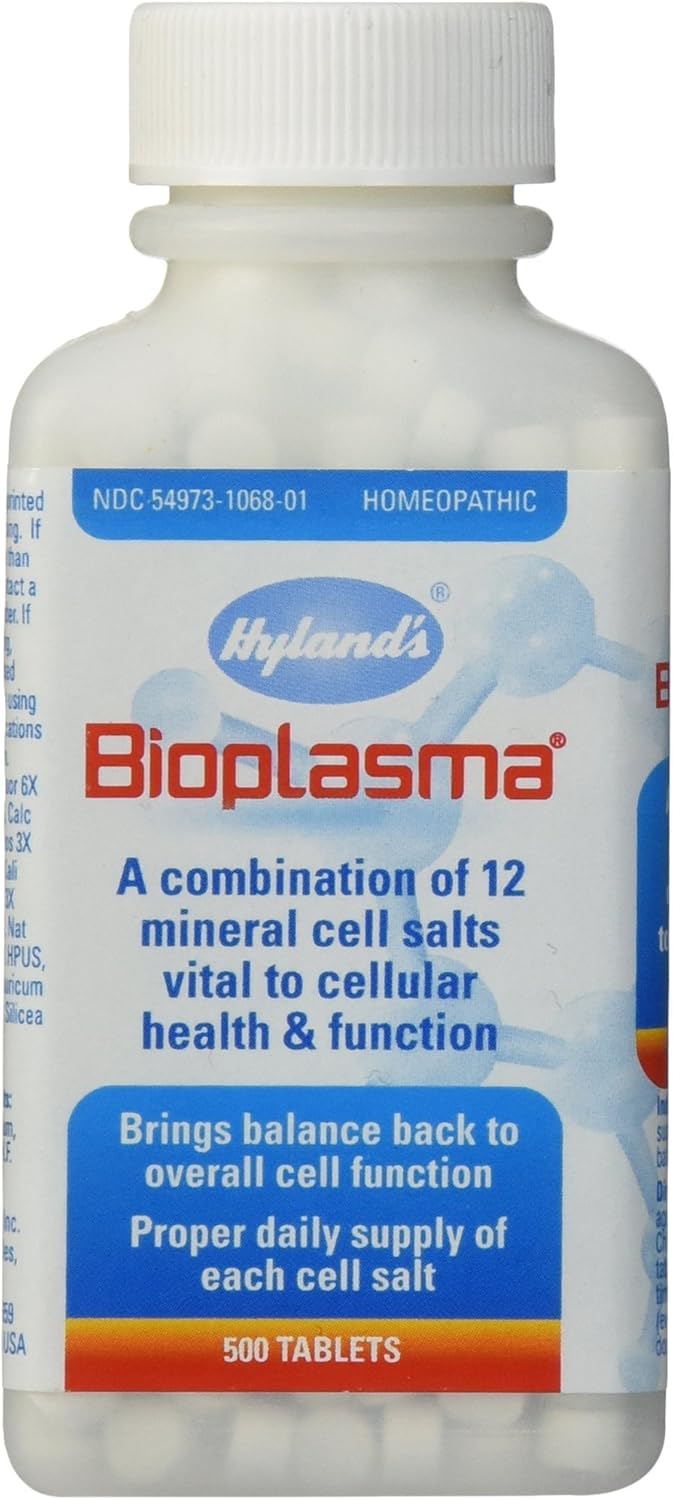 Bioplasma Cell Salts Tablets by Hyland's, Natural Homeopathic Combination of Cell Salts Vital to Cellular Function, Balance Electrolytes, 500 Count