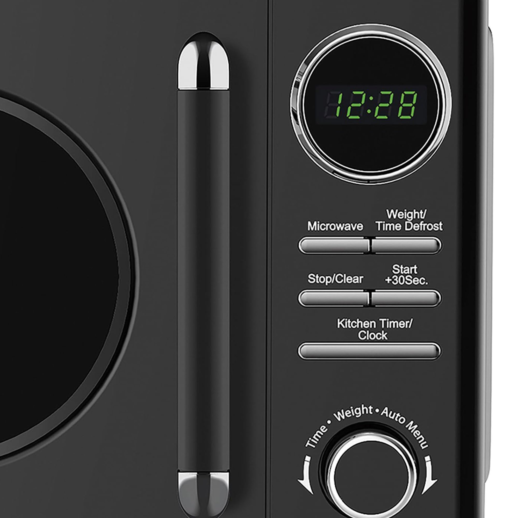 Magic Chef Countertop Microwave, Classic Retro Touch Small Appliance, 0.7 Cubic Ft, Black