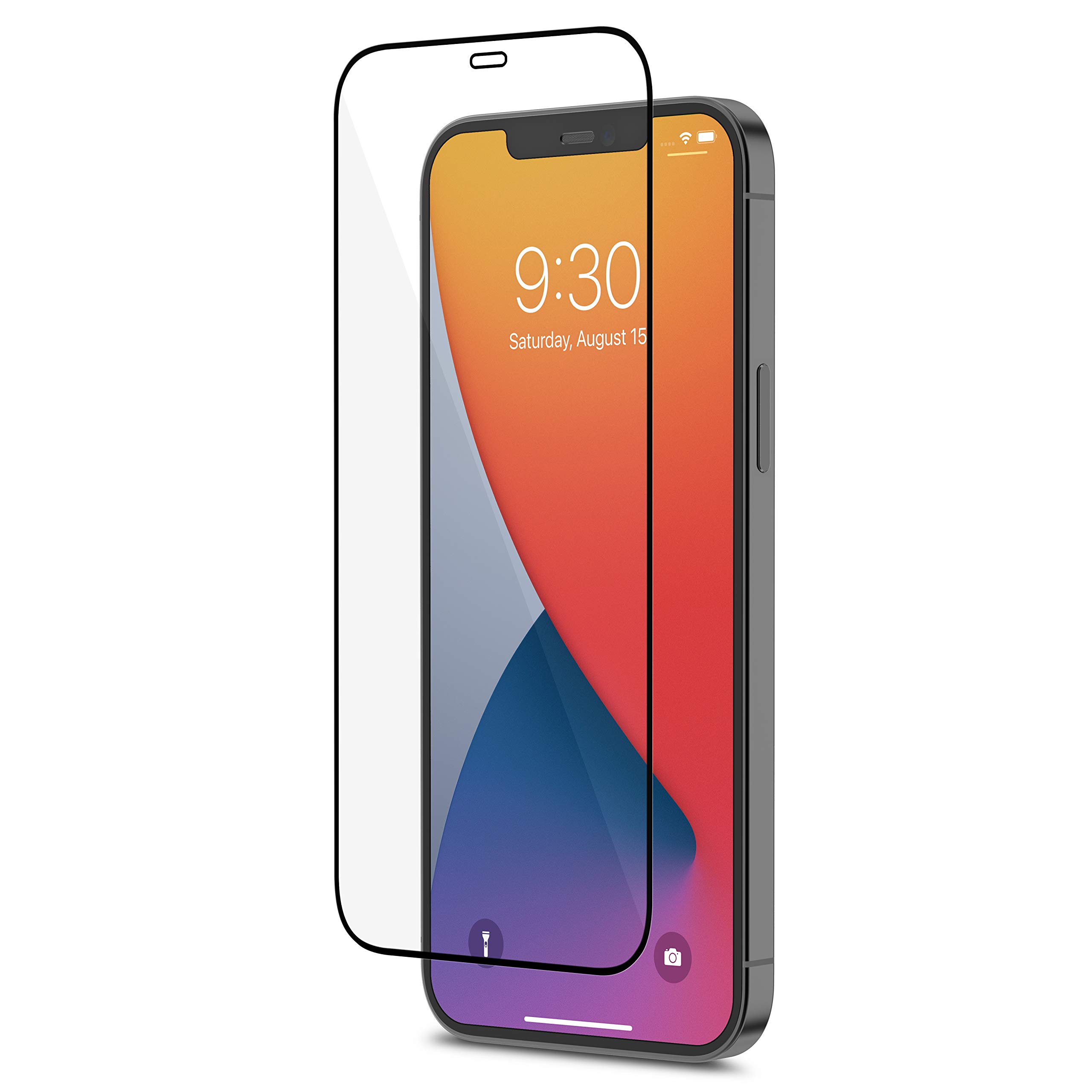 Moshi AirFoil Pro Glossy Screen Protector Compatible with iPhone 12 Pro Max Screen Protector, Edge-to-Edge, Anti-shatter, Easy Install, Bubble-proof, for 6.7" iPhone 12 Pro Max
