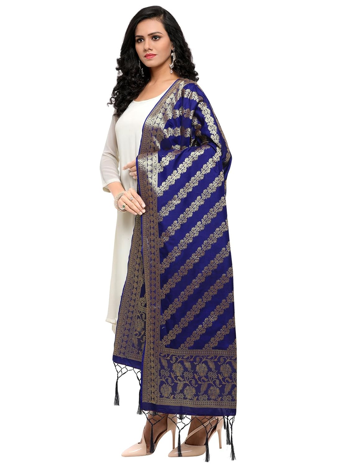 kanchnar women's silk banarasi dupatta